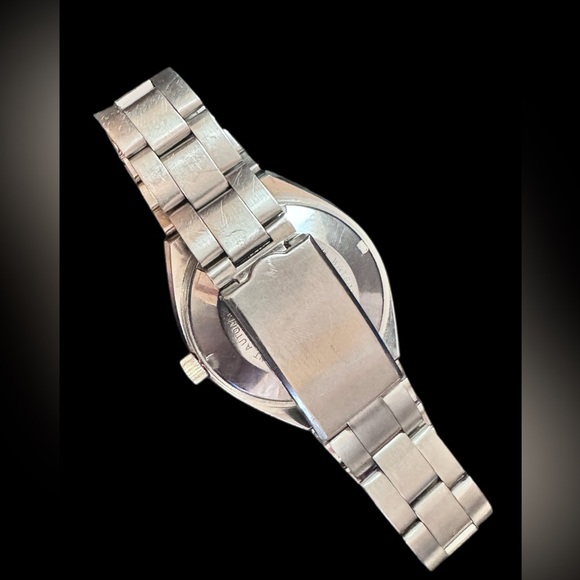 Rare 70s LeGant (by Seiko) QS 36x40 TV Dial Auto 17 Jewels Stainless Steel Watch - Picture 5 of 7